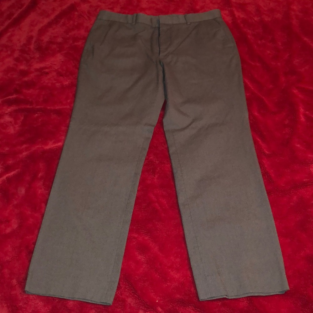 Tasso Elba Dark Grey Flat Front Pants 34x32